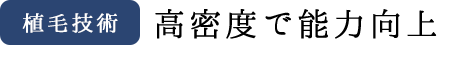 高密度植毛にすることで歯垢除去力が向上